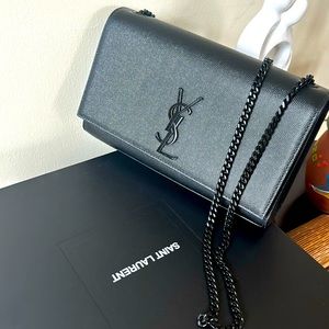 New Yves Saint Laurent black shoulder bag / 100% Original